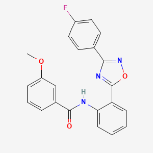 molecular formula C22H16FN3O3 B11305512 N-{2-[3-(4-fluorophenyl)-1,2,4-oxadiazol-5-yl]phenyl}-3-methoxybenzamide 