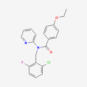molecular formula C21H18ClFN2O2 B11305753 N-(2-chloro-6-fluorobenzyl)-4-ethoxy-N-(pyridin-2-yl)benzamide 