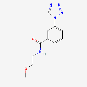 molecular formula C11H13N5O2 B11305811 N-(2-methoxyethyl)-3-(1H-tetrazol-1-yl)benzamide 