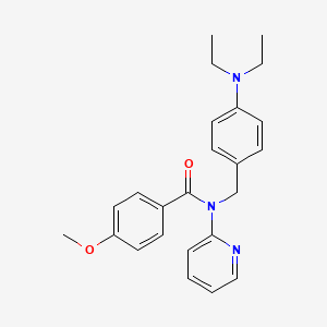 molecular formula C24H27N3O2 B11305957 N-[4-(diethylamino)benzyl]-4-methoxy-N-(pyridin-2-yl)benzamide 