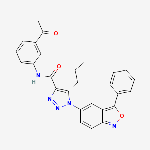 molecular formula C27H23N5O3 B11306076 N-(3-acetylphenyl)-1-(3-phenyl-2,1-benzoxazol-5-yl)-5-propyl-1H-1,2,3-triazole-4-carboxamide 