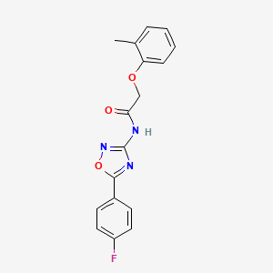 molecular formula C17H14FN3O3 B11306126 N-[5-(4-fluorophenyl)-1,2,4-oxadiazol-3-yl]-2-(2-methylphenoxy)acetamide 