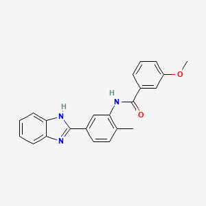 molecular formula C22H19N3O2 B11306336 N-[5-(1H-benzimidazol-2-yl)-2-methylphenyl]-3-methoxybenzamide 