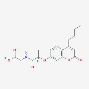 molecular formula C18H21NO6 B11306438 N-{2-[(4-butyl-2-oxo-2H-chromen-7-yl)oxy]propanoyl}glycine 