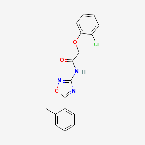 molecular formula C17H14ClN3O3 B11306583 2-(2-chlorophenoxy)-N-[5-(2-methylphenyl)-1,2,4-oxadiazol-3-yl]acetamide 
