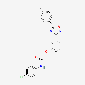 molecular formula C23H18ClN3O3 B11306834 N-(4-chlorophenyl)-2-{3-[5-(4-methylphenyl)-1,2,4-oxadiazol-3-yl]phenoxy}acetamide 