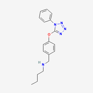 molecular formula C18H21N5O B11306858 N-butyl-N-{4-[(1-phenyl-1H-tetraazol-5-yl)oxy]benzyl}amine 