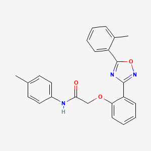 molecular formula C24H21N3O3 B11306871 N-(4-methylphenyl)-2-{2-[5-(2-methylphenyl)-1,2,4-oxadiazol-3-yl]phenoxy}acetamide 