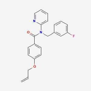 molecular formula C22H19FN2O2 B11307016 N-(3-fluorobenzyl)-4-(prop-2-en-1-yloxy)-N-(pyridin-2-yl)benzamide 