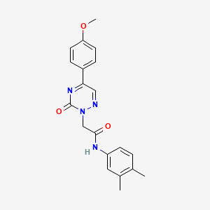 molecular formula C20H20N4O3 B11307091 N-(3,4-dimethylphenyl)-2-[5-(4-methoxyphenyl)-3-oxo-1,2,4-triazin-2(3H)-yl]acetamide 