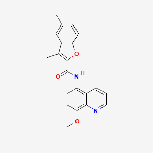 molecular formula C22H20N2O3 B11307222 N-(8-ethoxyquinolin-5-yl)-3,5-dimethyl-1-benzofuran-2-carboxamide 