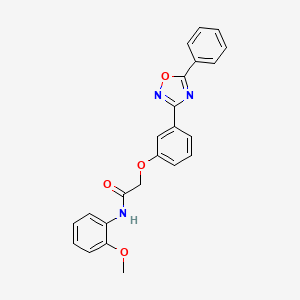 molecular formula C23H19N3O4 B11307396 N-(2-methoxyphenyl)-2-[3-(5-phenyl-1,2,4-oxadiazol-3-yl)phenoxy]acetamide 
