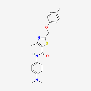 molecular formula C21H23N3O2S B11308301 N-[4-(dimethylamino)phenyl]-4-methyl-2-[(4-methylphenoxy)methyl]-1,3-thiazole-5-carboxamide CAS No. 1000931-15-6
