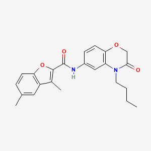 molecular formula C23H24N2O4 B11308405 N-(4-butyl-3-oxo-3,4-dihydro-2H-1,4-benzoxazin-6-yl)-3,5-dimethyl-1-benzofuran-2-carboxamide 