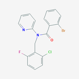 molecular formula C19H13BrClFN2O B11308515 2-bromo-N-(2-chloro-6-fluorobenzyl)-N-(pyridin-2-yl)benzamide 