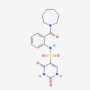 molecular formula C17H20N4O5S B11308646 N-[2-(azepan-1-ylcarbonyl)phenyl]-2-hydroxy-6-oxo-1,6-dihydropyrimidine-5-sulfonamide 
