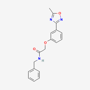 molecular formula C18H17N3O3 B11308671 N-benzyl-2-[3-(5-methyl-1,2,4-oxadiazol-3-yl)phenoxy]acetamide 