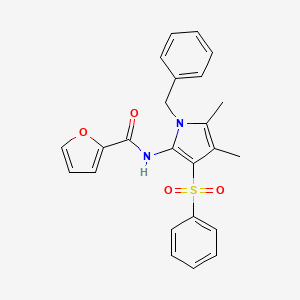 molecular formula C24H22N2O4S B11308861 N-[1-benzyl-4,5-dimethyl-3-(phenylsulfonyl)-1H-pyrrol-2-yl]furan-2-carboxamide 