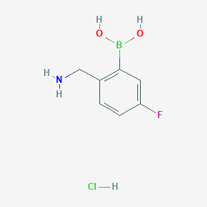 (2-(Aminomethyl)-5-fluorophenyl)boronic acid hydrochloride