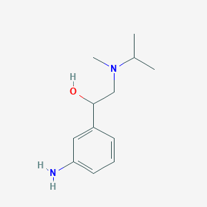 molecular formula C12H20N2O B011309 alpha-(m-Aminophenyl)-beta-isopropylmethylaminoethanol CAS No. 105838-76-4