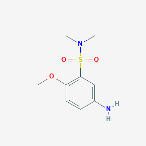 molecular formula C9H14N2O3S B113094 5-amino-2-methoxy-N,N-dimethylbenzenesulfonamide CAS No. 851175-92-3