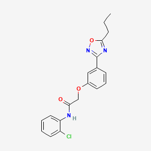 molecular formula C19H18ClN3O3 B11309562 N-(2-chlorophenyl)-2-[3-(5-propyl-1,2,4-oxadiazol-3-yl)phenoxy]acetamide 