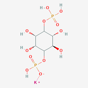 molecular formula C6H11K3O12P2 B011310 Potassium (2R,3R,5S,6R)-2,3,5,6-tetrahydroxy-4-(phosphonooxy)cyclohexyl hydrogen phosphate CAS No. 103476-30-8