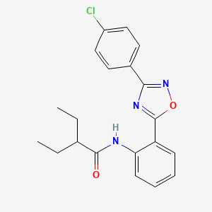 molecular formula C20H20ClN3O2 B11310056 N-{2-[3-(4-chlorophenyl)-1,2,4-oxadiazol-5-yl]phenyl}-2-ethylbutanamide 