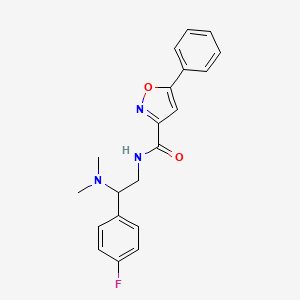 molecular formula C20H20FN3O2 B11310291 N-[2-(dimethylamino)-2-(4-fluorophenyl)ethyl]-5-phenyl-1,2-oxazole-3-carboxamide 