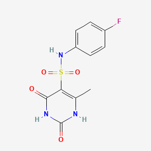 molecular formula C11H10FN3O4S B11310326 N-(4-fluorophenyl)-2-hydroxy-4-methyl-6-oxo-1,6-dihydropyrimidine-5-sulfonamide 
