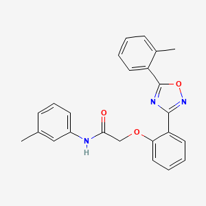 molecular formula C24H21N3O3 B11310467 N-(3-methylphenyl)-2-{2-[5-(2-methylphenyl)-1,2,4-oxadiazol-3-yl]phenoxy}acetamide 