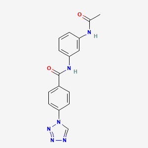 molecular formula C16H14N6O2 B11310484 N-[3-(acetylamino)phenyl]-4-(1H-tetrazol-1-yl)benzamide 