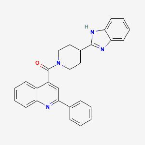 molecular formula C28H24N4O B11310587 [4-(1H-benzimidazol-2-yl)piperidin-1-yl](2-phenylquinolin-4-yl)methanone 