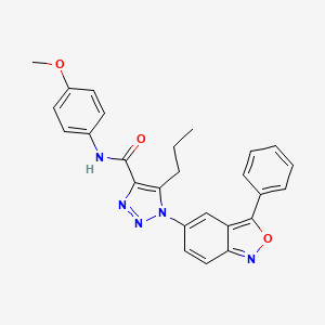 molecular formula C26H23N5O3 B11310609 N-(4-methoxyphenyl)-1-(3-phenyl-2,1-benzoxazol-5-yl)-5-propyl-1H-1,2,3-triazole-4-carboxamide 