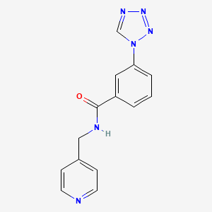 molecular formula C14H12N6O B11310643 N-(pyridin-4-ylmethyl)-3-(1H-tetrazol-1-yl)benzamide 