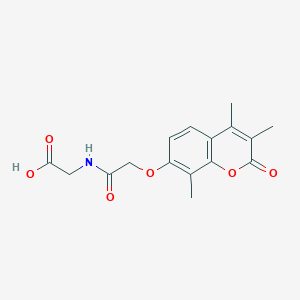 molecular formula C16H17NO6 B11310958 N-{[(3,4,8-trimethyl-2-oxo-2H-chromen-7-yl)oxy]acetyl}glycine 