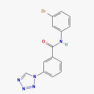 molecular formula C14H10BrN5O B11310990 N-(3-bromophenyl)-3-(1H-tetrazol-1-yl)benzamide 