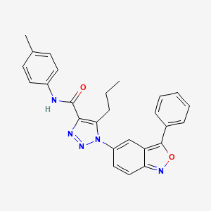 molecular formula C26H23N5O2 B11311066 N-(4-methylphenyl)-1-(3-phenyl-2,1-benzoxazol-5-yl)-5-propyl-1H-1,2,3-triazole-4-carboxamide 
