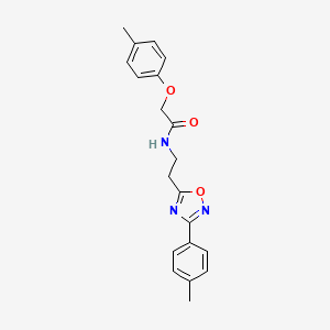 molecular formula C20H21N3O3 B11311497 2-(4-methylphenoxy)-N-{2-[3-(4-methylphenyl)-1,2,4-oxadiazol-5-yl]ethyl}acetamide 