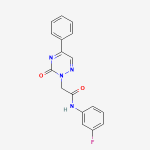 molecular formula C17H13FN4O2 B11311574 N-(3-fluorophenyl)-2-(3-oxo-5-phenyl-1,2,4-triazin-2(3H)-yl)acetamide 