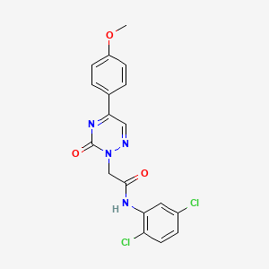 molecular formula C18H14Cl2N4O3 B11311656 N-(2,5-dichlorophenyl)-2-[5-(4-methoxyphenyl)-3-oxo-1,2,4-triazin-2(3H)-yl]acetamide 
