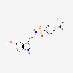 molecular formula C19H21N3O4S B11311891 N-(4-{[2-(5-methoxy-1H-indol-3-yl)ethyl]sulfamoyl}phenyl)acetamide 