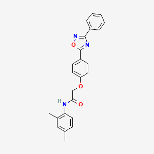 molecular formula C24H21N3O3 B11311903 N-(2,4-dimethylphenyl)-2-[4-(3-phenyl-1,2,4-oxadiazol-5-yl)phenoxy]acetamide 