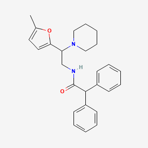 molecular formula C26H30N2O2 B11311979 N-[2-(5-methylfuran-2-yl)-2-(piperidin-1-yl)ethyl]-2,2-diphenylacetamide 
