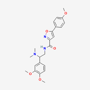 molecular formula C23H27N3O5 B11312367 N-[2-(3,4-dimethoxyphenyl)-2-(dimethylamino)ethyl]-5-(4-methoxyphenyl)-1,2-oxazole-3-carboxamide 