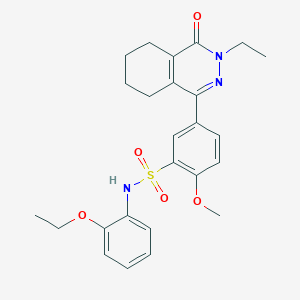molecular formula C25H29N3O5S B11312619 N-(2-ethoxyphenyl)-5-(3-ethyl-4-oxo-3,4,5,6,7,8-hexahydrophthalazin-1-yl)-2-methoxybenzenesulfonamide 