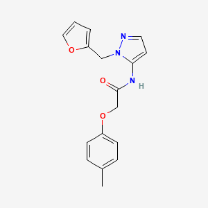 molecular formula C17H17N3O3 B11312659 N-[1-(furan-2-ylmethyl)-1H-pyrazol-5-yl]-2-(4-methylphenoxy)acetamide 