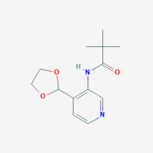 molecular formula C13H18N2O3 B113127 N-(4-[1,3]Dioxolan-2-yl-pyridin-3-yl)-2,2-dimethyl-propionamide CAS No. 869735-24-0