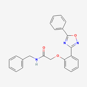 molecular formula C23H19N3O3 B11312707 N-benzyl-2-[2-(5-phenyl-1,2,4-oxadiazol-3-yl)phenoxy]acetamide 