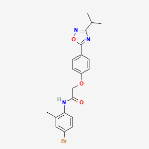 molecular formula C20H20BrN3O3 B11313098 N-(4-bromo-2-methylphenyl)-2-{4-[3-(propan-2-yl)-1,2,4-oxadiazol-5-yl]phenoxy}acetamide 